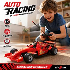 Voiture Télécommandée Haute Vitesse – Bolide de Course RC Rechargeable avec Contrôle Précis, Design Aérodynamique et Utilisation Intérieure et Extérieure