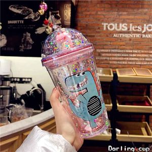 Tumbler avec paille Tasses Voyage Paille Coupe en acier inoxydable tasse  d'eau avec couvercle étanche Straws 500ml - Cdiscount Maison