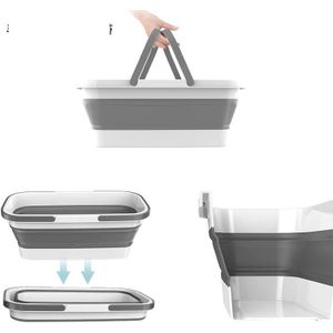 Baignoire pliable, Seau long avec poignées de transport en silicone, panier à linge pliable, seau à glace, bol à vaisselle
