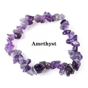 Bracelet en pierre Améthyste naturelle irrégulière pour femme & homme 5-8mm_pierre de sagesse اسوارة حجر الجمشت الطبيعي للنساء والرجال 8 ملم_مضادة للقلق