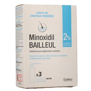 Minoxidil Mi-noxidil bailleul 2% 3x60 ml