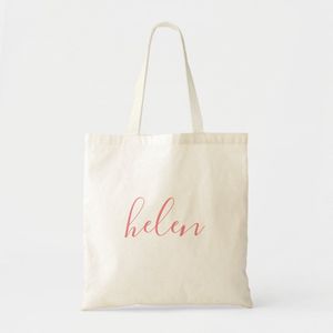 Name of the script in the personal tote bag Unique, haute qualité