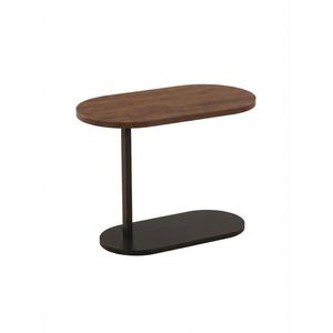 Table Basse à 2 Niveaux avec Pied Central – Marron
