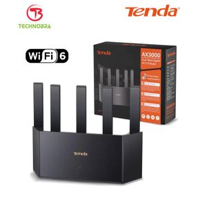tenda Point d’accès sans fil WIFI 6 Gigabit AX3000 Dual Band Wireless Vertical Router, 5 High Power FEM, 4 Full Gigabit Ports, VPN, Easy Setup, Parental Controls, Access Point Mode, IPv6, WPA3(RX12L Pro)