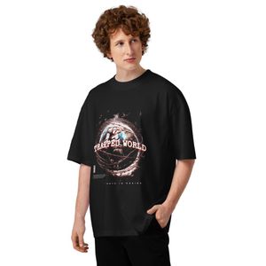 ECHO "Trapped World" Heavy Graphic T-Shirt – Premium Black Oversized
