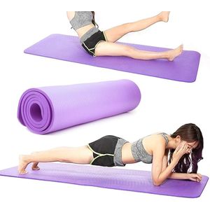 Tapis de yoga  Fitness antidérapant extra épais, coussin pour exercices de fitness, soutien à rebond rapide, genoux, dos, chevilles (173 x 61 x 0.6 cm), pour femmes, hommes.