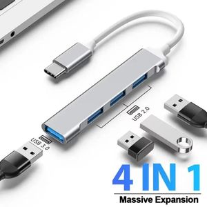 Adaptateur OTG Type C 4 en 1, Type C vers USB A 3.0, HUB haute vitesse, répartiteur multi-ports pour Huawei Xiaomi, smartphone, Macbook, ordinateur portable