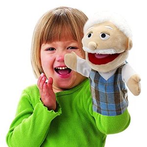 Marionnette à main en tissu modèle grand père 30 cm pour ventriloque