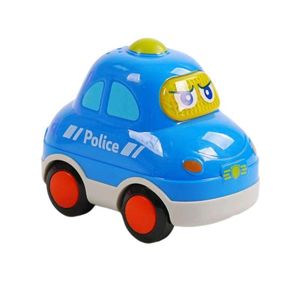 سيارة لعب تعليمية للأطفال مع مؤثرات صوتية وضوئية، بتصميم شرطي ممتع وألوان زاهية وزوايا مستديرة لسلامة مثالية، مناسبة ابتداءً من عمر 12 شهراً لتحفيز الخيال وتشجيع اللعب التفاعلي