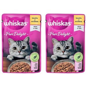Whiskas Aliment humide pour chat - Au bœuf en sauce - Pour chat adulte - 85g - Lot de 2