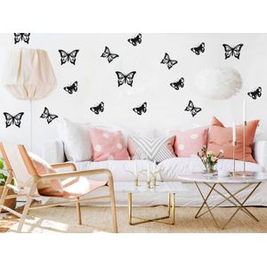 Autocollant Pack Papillons sticker butterflies Stickers vinyle stick Noir-SN044