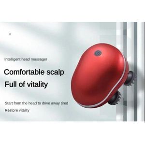 General Appareil de Massage du Cuir Chevelu Relaxant Rouge – Anti-Stress, Stimule la Circulation & Détente Profonde à Domicile