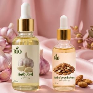 Bio Pack x2 Huile de ail 50 ml et Huile de amande douce 30 ml naturel et organic