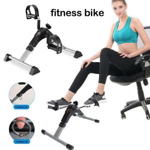 Vélo d'exercice pliable sous bureau avec pédalier et écran électronique pour la maison