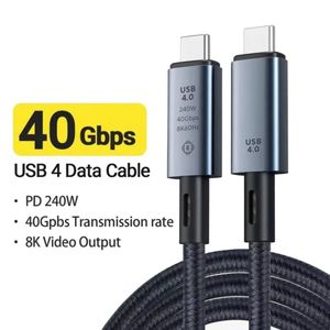 Câble USB-C Thunderbolt 4 / USB4 240W PD 3.1 – 40Gbps – 8K@60Hz – Charge Ultra Rapide & Transfert Haute Performance – Compatible MacBook Pro/Air, iPad Pro, SSD, PS5, Nintendo Switch