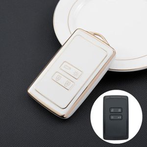 Étui pour Clé de Voiture en Silicone, Compatible Adapté pour (Renault Captur, Koleos, Kadjar, Megane, Talisman, Espace, Clio, Zoe, Scenic, Arkana, Dacia)- Accessoires Auto, Protection de Clé, Design Élégant, Finition Brillante, , Protection Anti-Usure