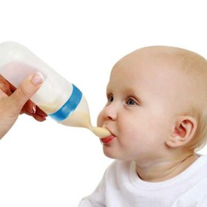 Biberon Cuillère d'Alimentation Bébé en Silicone Réutilisable et Facile à Presser