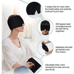 Masque Thérapeutique de Soulagement pour Migraine et Céphalées – Thérapie par le Froid et le Chaud