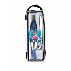 Vertex Compas en métal avec crayon en boîte plastique