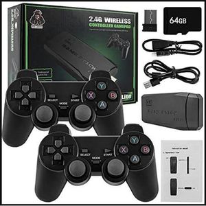 Console de Jeu Sans Fil 2.4G avec Double Manettes – HDMI 4K, Carte Mémoire 64 Go, 10 000 Jeux Intégrés