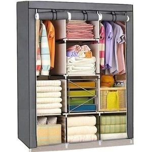 Armoire Chambre Rangement Penderie de Vêtement en Tissu 175×45×130 cm