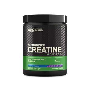 OPTIMUM NITRUTION Créatine Monohydrate Micronisée – 360 G - Saveur Framboise Bleue