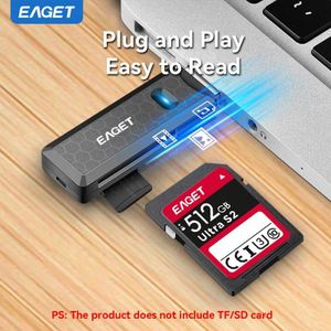 Eaget Lecteur de carte mémoire haute vitesse  Interface USB Lecteur de carte mémoire avec prise en charge de la carte TF