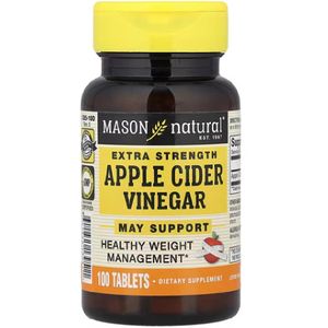 Mason Natural Apple Cider Vinegar, 100 Tablets (500 mg per Tablet)