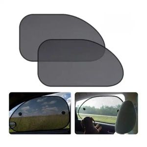 Pare-Soleil Statique pour Vitres Latérales de Voiture - Protection UV - Pack de 2 - Noir