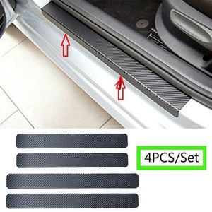 4PCS (Noir) Voiture Film de Protection Universel en Fibre de Carbone  Anti-Rayures pour PoignéE Porte