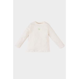 Defacto تيشيرت كم طويل مضلع قصة عادية بياقة مستديرة