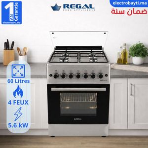 Cuisinière à gaz 4 Brûleurs , 60 Litres , 5.6 kW - CS6057R