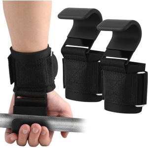 Crochets D'haltérophilie, Crochet d'haltérophilie Main-Bar Sangles de Poignet Gants Haltérophilie pour Musculation Gym Fitness Crochet Gants Accessoires de Sport