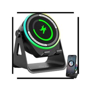 Enceinte Bluetooth Sans Fil avec Chargeur à Induction – Support de Téléphone Multifonction 2-en-1