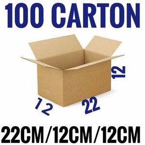 Carton jumia 100 pièce taille 22cm/12cm/12cm Pour emballer vos produits