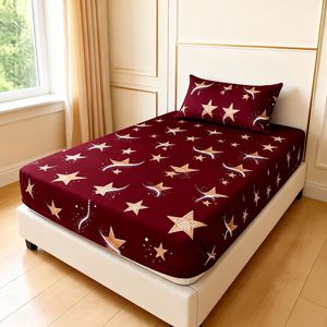 Drap Housse Imprimé 190x90 cm  + 1 taie d'oreiller  ( 2 pieces) 
