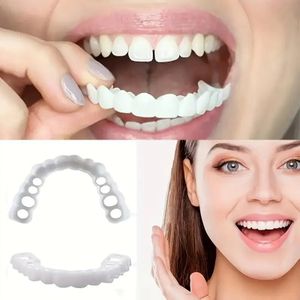 2 Protège-Dents Flexibles Blancs – Ajustement Confortable avec Attaches Haut et Bas, Solution Dentaire Discrète et Facile à Porter Unisexe