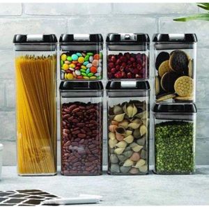 7 Boîtes Hermétiques Alimentaires Transparentes.