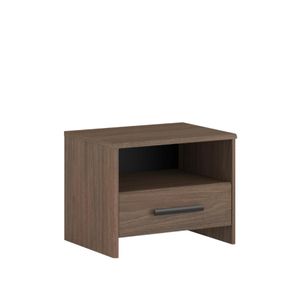 Kitea Chevet Azuka 1 Tiroir – 43,9 x 33,2 x 34,5 cm – Wengé