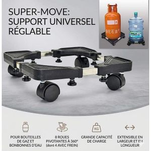 Chariot Mobile Réglable Multi-Usages – Support à Roulettes pour Bouteilles de Gaz,