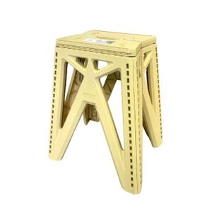 مقعد بلاستيكي قابل للطي - سلم متين وغير قابل للانزلاق - للمطبخ والمنزل والحديقة