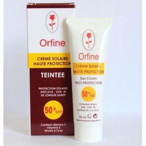 Orfine crème solaire teintée SPF 50+ ÉCRAN SOLAIRE TEINTE 50ML