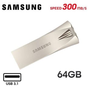Samsung BAR¨Plus Clé Usb 64Gb - Usb 3.1 - 300 MB/s : Transférez vos Fichiers Rapidement