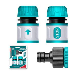 TOTAL Kit de raccordement rapide 3 pièces pour tuyau