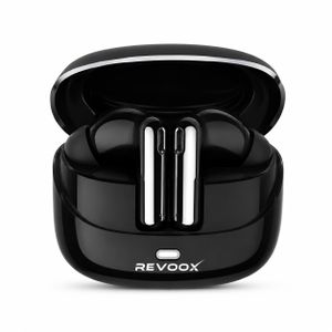 Revoox Écouteurs Bluetooth Sans Fil ANC – Boîtier de Charge – Son Clair – Noir