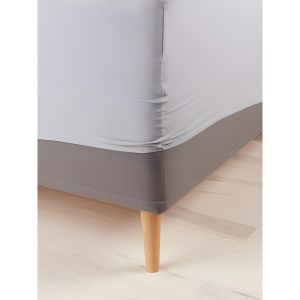 Drap-housse - Jersey - Pour lit double - Gris 160x200x30 cm