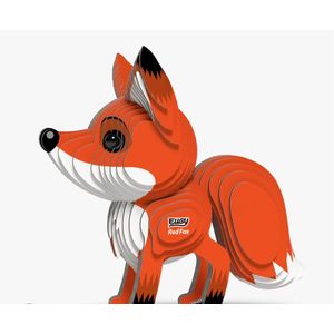 Eug Modèle en bois éducatif d'animaux en 3D pour enfants /Renard roux
