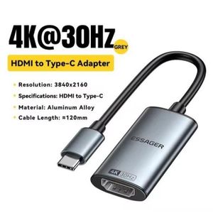 ESSAGER  Adaptateur HDMI vers USB Type C pour iPhone Macbook, Convertisseur câble TV 4K
