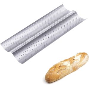 Generic Moule de Cuisson Perforé pour 4 Baguettes Pain en Acier - Plaque de  Baguettes à prix pas cher