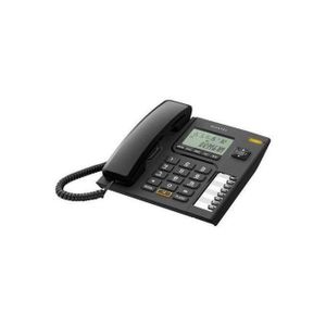 Alcatel  T76 Poste Téléphonique Analogique Filaire Noir avec Afficheur